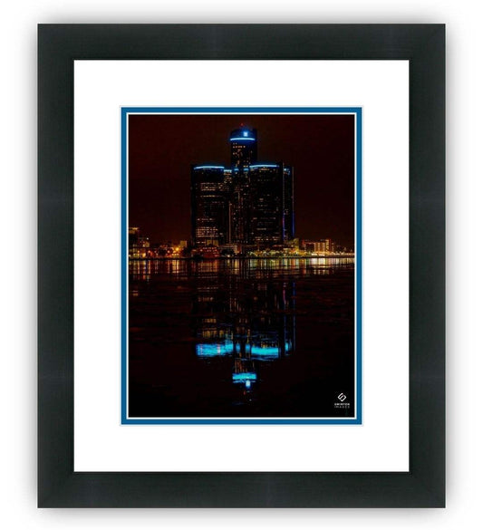 Detroit (Night View) Framed Photograph