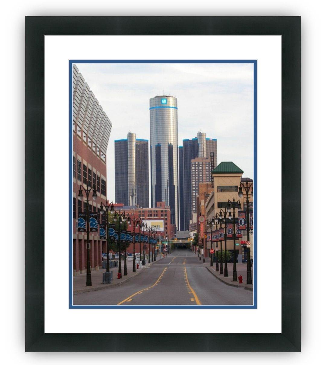 Detroit Renaissance Center Photo Framed Photograph